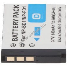 Helyettes�t� akku Sony Cybershot DSC-T75 3,7V 750mAh Li-Ion