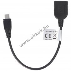 Micro-USB OTG adapterk�bel USB A aljzat 15cm