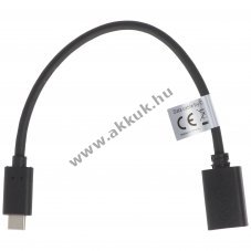 USB-C dug� USB-A 3.0 aljzat adapter k�bellel OTG 21cm