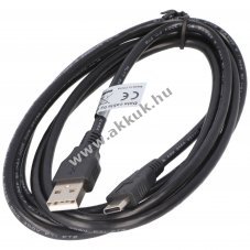 Adatk�bel USB Type-C (USB-C) - USB-A 2.0 1,8m fekete