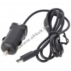 Aut�s t�lt�k�bel Micro-USB 1A 12V/24V fekete
