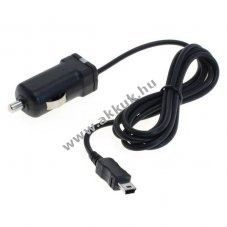 Aut�s Mini-USB t�lt�k�bel 1A 12-24V 5V fekete