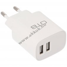 AccuCell USB t�lt�adapter 2,4A 2 portos
