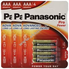 Panasonic Pro Power alk�li mikro elem AAA LR03 12db/csomag