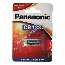 Panasonic CR123A 3,0V 1550mAh l�tium elem