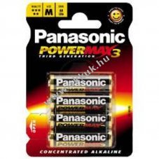 Panasonic PowerMax3 alk�li elem 1,5V 4db/csomag AA (Mignon)