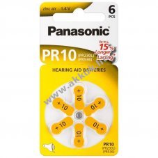 Panasonic PR10 PR-10/6LB 1,4V 100mAh 6db/csomag hall�k�sz�l�k elem Zinc-Air