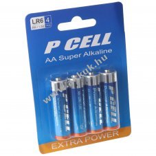 P-Cell AA Mignon ceruza LR6 1,5V 4db/csomag helyettes�t� elem elem