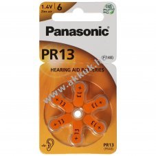 Panasonic PR-13/6LB PR13 hall�k�sz�l�k elem 13 6db/csomag zinc-air