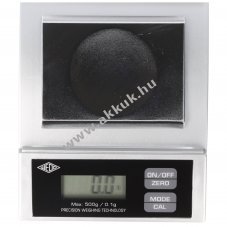 WEDO Precision 500 zsebm�rleg 500g 0,1g 6,2x4,3cm ez�st