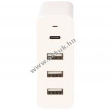 Quattro USB gyorst�lt� USB QC3.0 60,5W feh�r