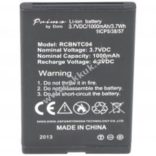 Original Primo by Doro 366 3,7V 1000mAh l�tium-ion akku