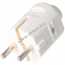 Schuko v�d��rintkez�s dug� feh�r IP44 16A 250V h�z�scsillap�t�ssal