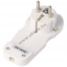 Schuko extra lapos sz�gdug� 8mm feh�r 230V 16A