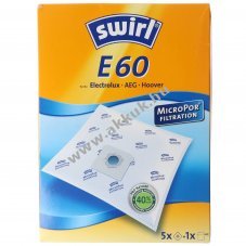Swirl porsz�v�zs�k E60 MicroPor Electrolux AEG Hoover