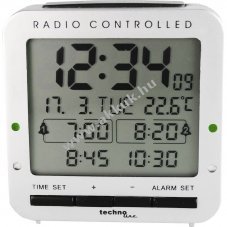 Technoline WT245 r�di�s �breszt��ra DCF-77 manu�lis be�ll�t�s 12/24h h�tt�rvil�g�t�s