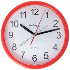 Technoline WT 600 klassikus anal�g kvarc fali�ra m�anyag keret piros O250mm
