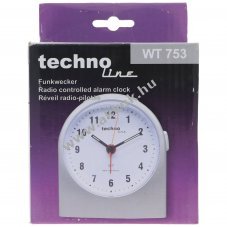Technoline WT 753 DCF-77 r�di�s �breszt��ra ez�st szundi vil�g�t� mutat�k