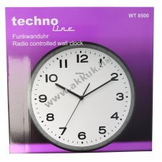 Technoline WT 8500 fekete DCF-77 r�di�vez�relt fali�ra O30cm