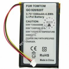 Helyettes�t� akku TomTom Go920 Go920T AHL03713100 3,7V 1250mAh Li-Ion gps �s navig�ci�