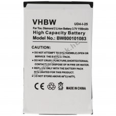 Helyettes�t� akku HTC Touch Diamond 2 TOPA160 35H00125-02M BA 3,7V 1100mAh Li-Ion PDA �s MP3