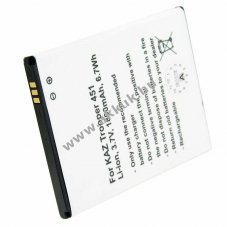 Helyettes�t� akku Cameron Sino Kazam Trooper 451 TR4501 mobiltelefon 3,7V 1800mAh Li-Ion