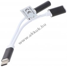 2in1 audioadapter USB-C 3,5mm sztere� k�bel �s t�lt�csatlakoz�
