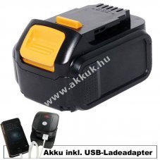 Helyettes�t� akku Dewalt DCB140 14,4V 4Ah Li-Ion �s USB t�lt�adapter k�szlet