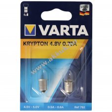 Varta p�tl�mpa 792 4,8V 0,75A kripton