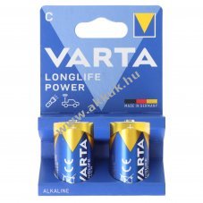 Varta Longlife Power alk�li C (b�bi m�ret) 2db/csomag