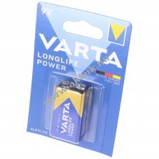 Varta Longlife Power 9V E-Block 4922 20db/csomag hagyom�nyos elem