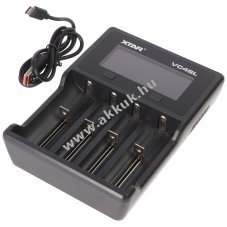 Xtar VC4SL QC3.0 gyorst�lt� Li-ion 3,6V-3,7V �s NiMH 1,2V akkukhoz, h�l�zati adapter n�lk�l