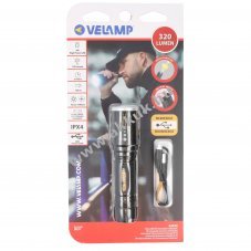 Velamp Hunter 5W �jrat�lthet� LED zsebl�mpa zoom funkci�val 320lm 1200mAh Li-Ion