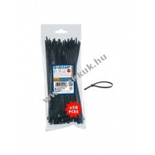 Velamp nylon k�belk�tegel� fekete 7,6mm x 550mm 50db/csomag