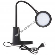 Velamp SWAN2 LED asztali l�mpa 7W 420lm 4000K �rint�kapcsol� tolltart� fekete