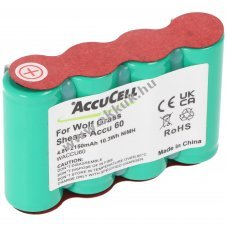 Helyettes�t� akku Wolf Rasenschere Accu 60 ACCU60 kerti g�p 4,8V 2150mAh NiMH