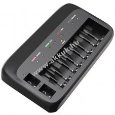 ABSINA X10 akkut�lt� 1-8 AA/AAA �s 1-2 9V NiMH akku kis�t�s funkci�val