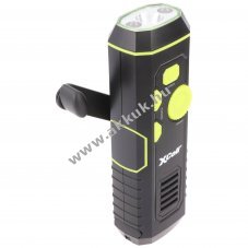 XCell dinam� zsebl�mpa FM r�di�val, riaszt�val �s powerbank funkci�val, 4 az 1-ben
