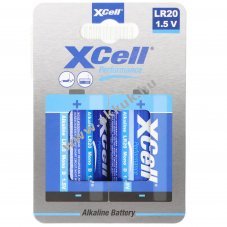 Alk�li elem Mono, LR20, D, 61,5x34,2 mm, 2 db-os bubor�kcsomagol�s