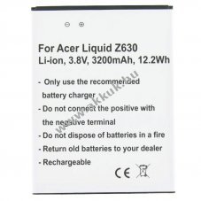 Helyettes�t� akku Acer Liquid Z630 BAT-T11 KT.0010S.018 mobiltelefon