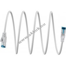Goobay ultrarugalmas CAT 6A patchk�bel S/FTP 1m feh�r LSZH