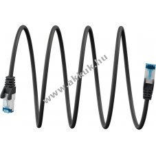 Goobay ultrarugalmas CAT 6A Patchk�bel S/FTP 15m fekete