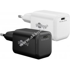 Goobay USB-C PD GaN gyorst�lt� 65W 1x USB-C csatlakoz� feh�r