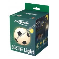 Ansmann LED Soccer Light t�lthet� akku dimmelhet� sz�ntv�lt� szilikon focilabda �jjeli l�mpa
