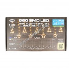 Lotti LED f�nyf�z�r csillag �s feny�fa mot�vummal 4,75m 220-240V id�z�t� IP44
