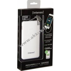 Intenso XS5000 powerbank 5000mAh USB-A Micro-USB USB-C feh�r