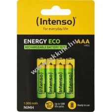 Intenso Energy Eco AAA akku 1,2V 1000mAh 4db/csomag NiMH