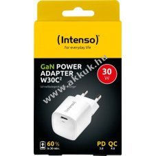 Intenso W30C GaN USB-C t�lt� 30W feh�r