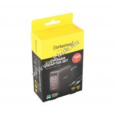 Helyettes�t� akku Intenso W140A3C GaN 140W t�lt� �s USB-C k�bel 2m