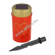 Star Trading Hearty napelemes LED s�rjelz� piros akku melegfeh�r l�nghat�s f�ldt�ske